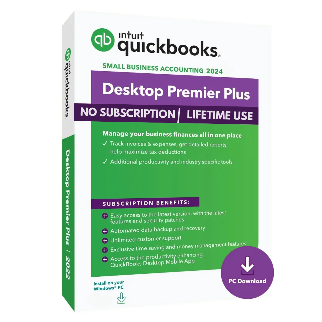 QuickBooks Premier Plus 2024 Desktop – One-Time Purchase | Windows & Mac | USA Version