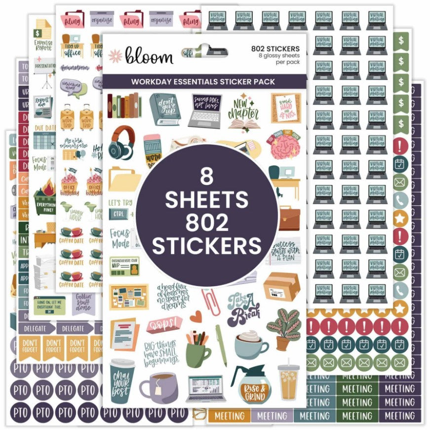 Planner Stickers, Workday Essentials