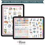 Digital Planner Stickers, Household Chores