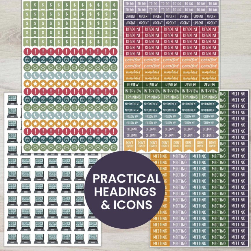 Planner Stickers, Workday Essentials