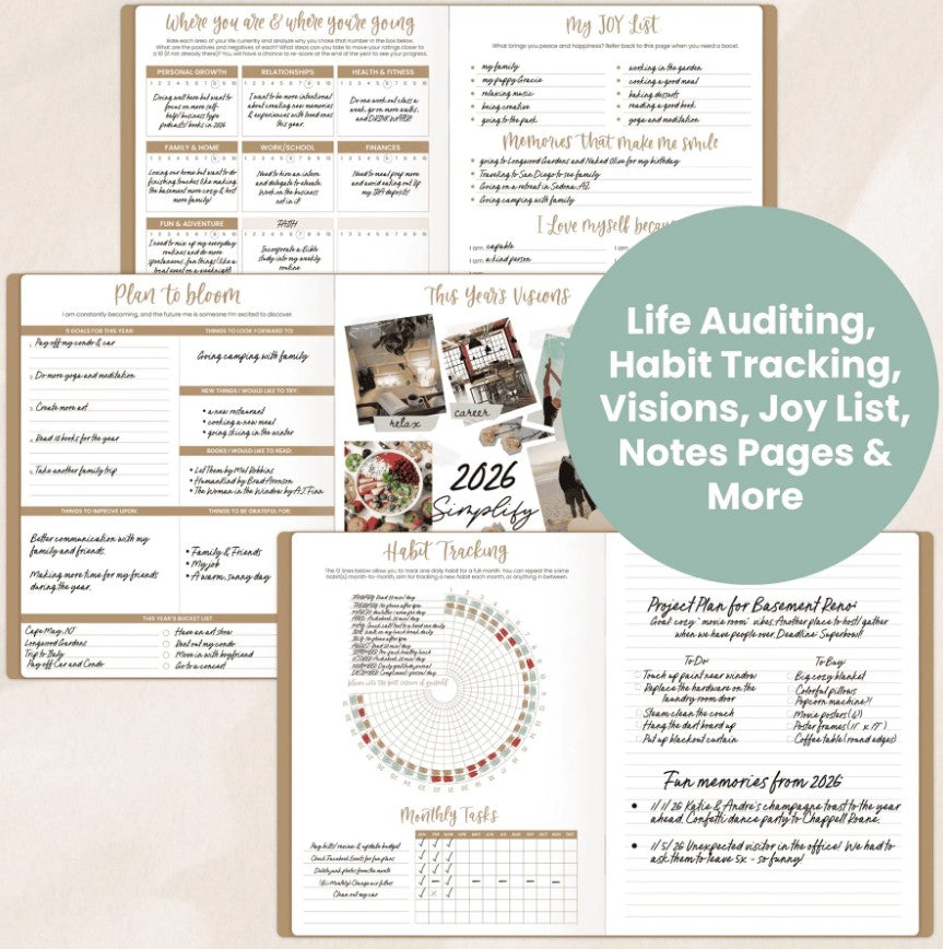 2026 Monthly Planner, 9" x 12", Garden Party