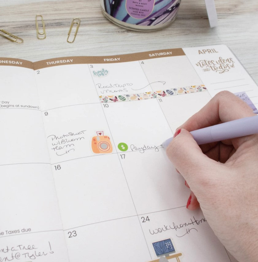 2026 Monthly Planner, 9" x 12", Garden Party